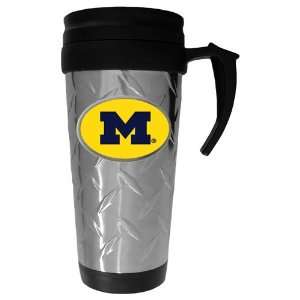 Michigan Wolverines NCAA Team Logo Diamond Plate Travel Mug  