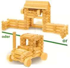 Ein hochwertiges, entwickelndes Baukasten System aus Holz. Es ist aus 