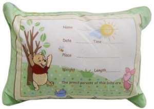 Winnie the Pooh Keepsake Baby Pillow Boys Girls Nursery  