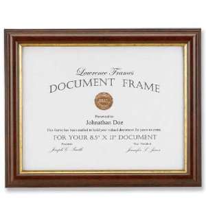 Walnut And Gold Document Picture Frame 