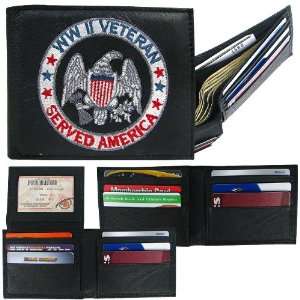  World War II Veteran Bi Fold Leather Wallet   15 C Sports 