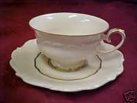 China Cups & Saucers R in WREATH w/CROWN Blue Mark  