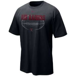  Nike Texas Tech Red Raiders Black Quarterback Draw T shirt 