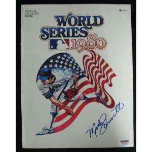  Mike Schmidt Phillies Signed 1980 World Series Program 