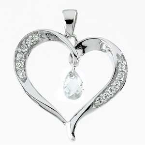  Jewelry Locker Sterling Silver Compassionate Heart Pendant 