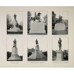 1901 Washington D. C. Statues Lafayette DuPont Farragut   Original 