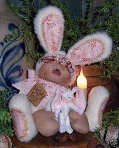 Primitive Raggedy Ann Bunny Rabbit Doll Pattern #450  