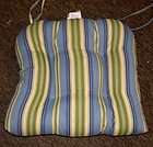 Outdoor Patio Wicker Chair Cushion ~ Surf Stripe ~ 17.5 x 20 x 4.5 