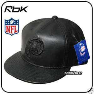 NEW NFL WASHINGTON REDSKINS LEATHER CAP HAT 7 3/4   8  