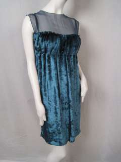 1750 Alberta Ferretti Dress Silk Velvet 44 8 M #0006FD  