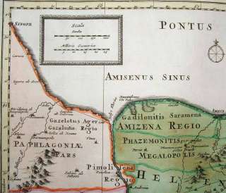 1676 (1700) Sanson Mortier Map ANATOLIA Northern TURKEY  