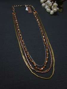 Lucky Brand Multi Layered Metal Necklace  