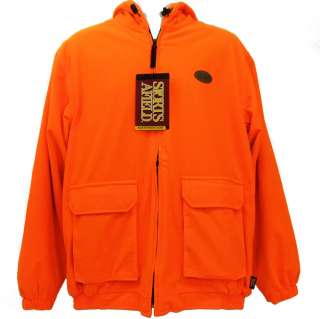 Sportsafield Orange Hunting Fleece Hoodie Jacket 2XL  