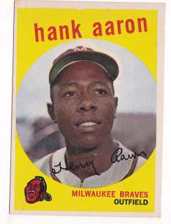   Topps #380 Hank Aaron   Milwaukee Braves, Near Mint Condition  