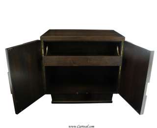 Modern Art Deco Mid Century Espresso Night Table Nightstands Cabinets 