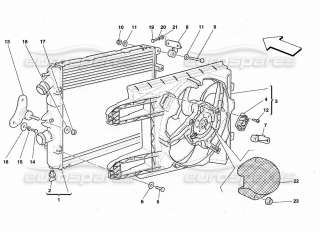You are bidding on a Ferrari Radiator Fan Heat Shield, (#22) New / OEM 