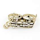Musical Note/Notes Band .925 Silver Ring 11