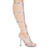 Silver Cleopatra Goddess Greek Costume Sandals Shoes 6  