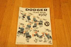 1957 ORIGINAL BROOKLYN DODGERS YEAR BOOK  