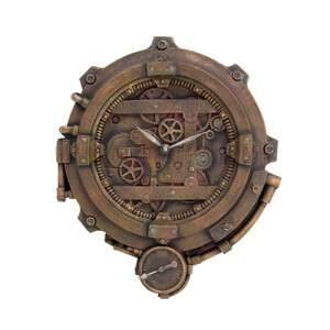 Steampunk Clockwork Gearhead Wall Clock Victorian Science Fiction 