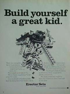 1968 Gilbert~Erector Set Kids Building Toy Hobby Ad  