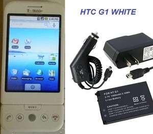 New HTC T Mobile G1 Google Android Phone White Wi Fi 0760411250011 