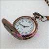 Owl Emboss Cover Necklace Chain Quartz Pocket Watch  