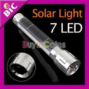 Super Solar Power Flashlight 7 LED Camping Torch Lamp  