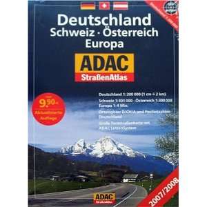 ADAC StraßenAtlas Deutschland / Schweiz / Österreich / Europa 2007 