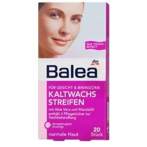 Balea Kaltwachsstreifen für Gesicht & Bikinizone, 2er Pack (2 x 20 