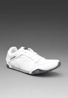 DIESEL Long Term Eagle Loop Sneaker in White  