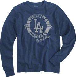   Angeles Dodgers 47 Brand Vintage Basic Blue Long Sleeve Scrum T Shirt