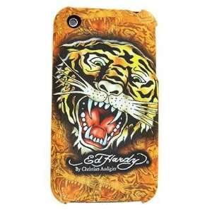 für iPhone 3g 3gs Ed Hardy Faceplate Cover Hardcase Tiger Orange 