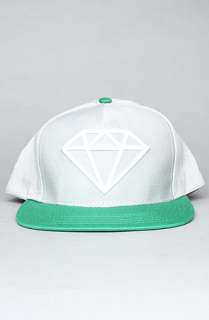 Diamond Supply Co. The Rock Snapback Cap in Grey Green White 
