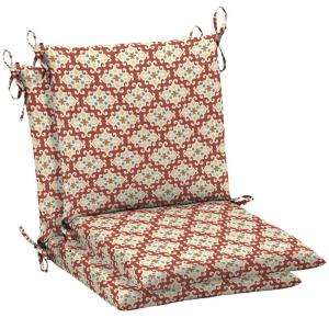 Arden Melodie Multi Cherry Mid Back Patio Chair Cushion 2 Pack 