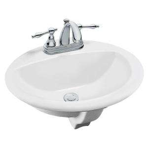 Glacier Bay Aragon Self Rimming Drop in Bathroom Sink in White 13 0012 
