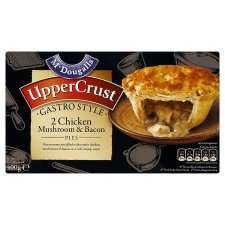 Uppercrust Chicken Mushroom And Bacon Pies 2 X 200G   Groceries 