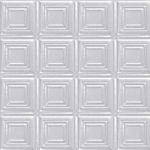 Shanko 204 White Plated Steel 2 ft. x 2 ft. Lay in Ceiling Tile W204 2 
