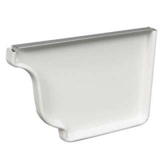 Amerimax Home Products 5 in. White Steel Right End Cap 33006 at The 