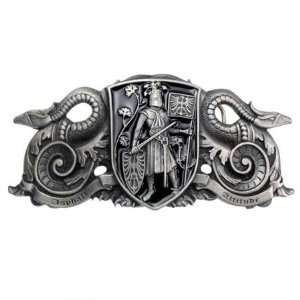 Großes Buckle Ritter, Wappen, Schlange  Gürtelschnalle  