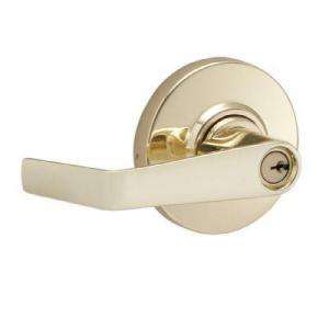 Schlage Saturn Bright Brass Commercial Keyed Entry Lever S51PD SAT 605 
