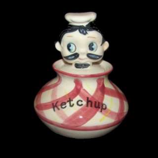 Vintage Pixieware   Jolly Chef Ketchup Pixie Jar  