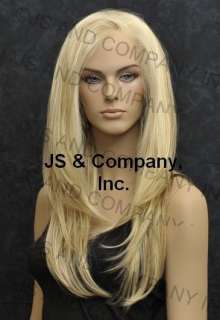 Hi Heat FRENCH LACE FRONT WIG Long Straight Strawberry Blonde & Pale 