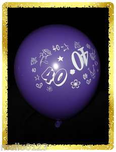 Zahlen Ballon 40 Jahre 5 Stück 31 cm Geburtstag  