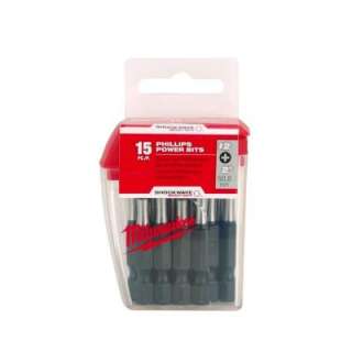Milwaukee 2 In. #2 Phillips Screwdriver Bits (15 Pack) 48 32 5004 at 