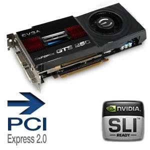 EVGA GeForce GTS 250 Video Card   512MB GDDR3, PCI Express 2.0, (2 