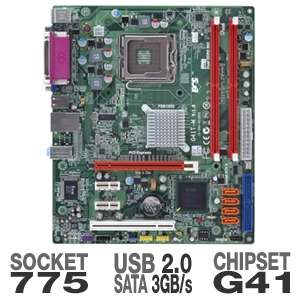 ECS G41T M Motherboard   Intel G41, Socket 775, Micro ATX, DDR2, USB 