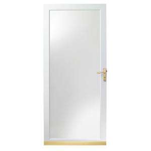   Glass Storm Door with Brass Hardware HD4FVL36WH 