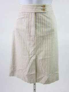 BCBG MAX AZRIA Beige Striped Straight Skirt Size 4  