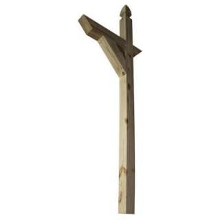   in. x 4 in. x 6 ft. Pressure Treated Southern Pine Gothic Mailbox Post